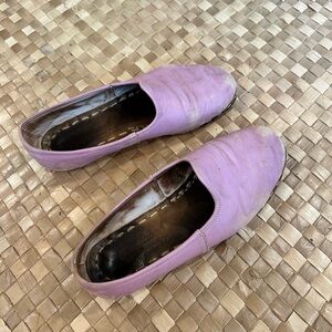 Elegant Purple Flats with Woven Texture